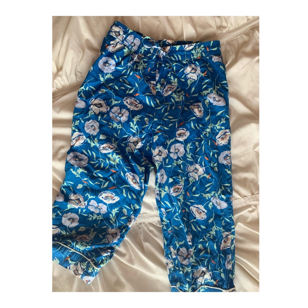Blue Capri Pajama Pants